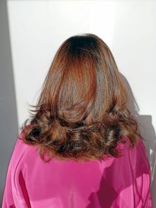 Resultado final del baño de color