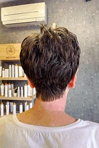 después del corte de pelo